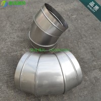佛山風(fēng)管廠熱銷不銹鋼304螺旋風(fēng)管及配件90/45度蝦米彎頭