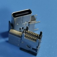 USB3.1 TYPE-C母座側插16PIN墊高2.6端子