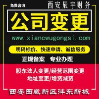 西安西咸新區灃東新城公司變更