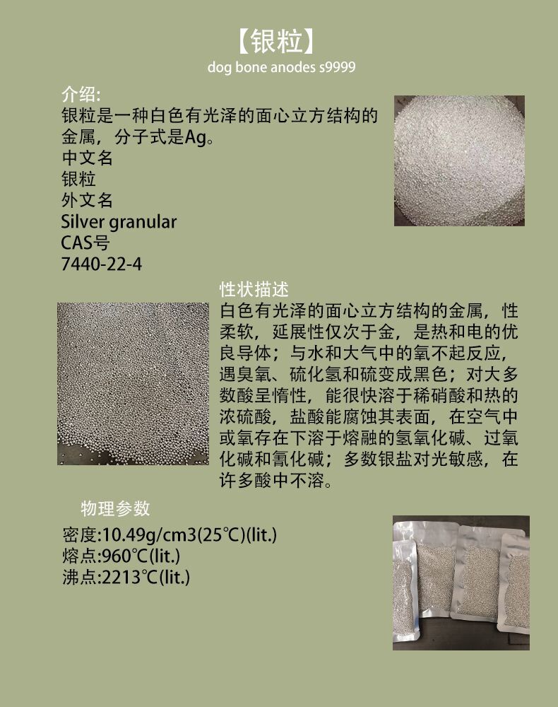 銀粒參數(shù)